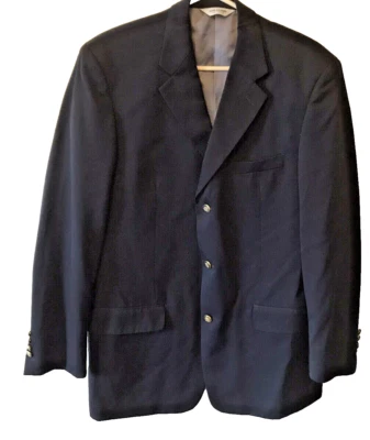 Blazer Linea Uomo Hombres 3 Botones Dorados 41 L Azul Marino 100% Lana Abrigo Deportivo Chaqueta Foto 1 de 4