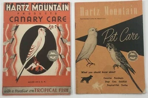Vintage HARTZ Mountain Pet Care & Canary Care Guide Booklets Lot - Picture 1 of 4