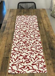 La Mallorquina 58,5x 18" Wende-Tischläufer CHILISCHOTE: Rot Weiß Grün - Bild 1 von 12