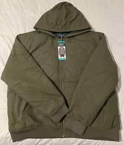 New Woolrich Men's Size XL Canvas Hooded Jacket Regular Fit Rib Knit Cuffs NWOT - Picture 1 of 7