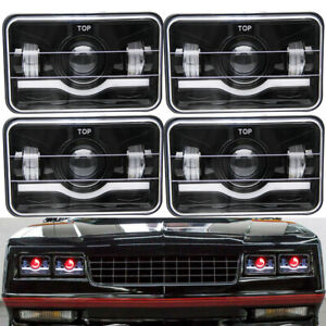 Fit 1976-1987 Chevrolet Monte Carlo 4pcs 4x6 LED Headlights Hi/Lo Sealed Beam