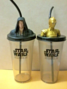 2 Star Wars Episode 3 Revenge Of Sith Hungry Jacks Cup Darth Vader / Anakin CP30 - Picture 1 of 6