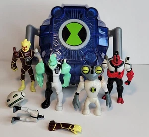 Orologio Bandai Ben 10 Alien Creation Transporter Chamber blu e 4 pezzi misti figure - Foto 1 di 23