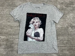 Marilyn Monroe Shirt Womens Extra Small Gray Graphic Sewn Tee Official - Picture 1 of 9