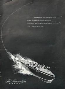 1946 Ad Gar Wood Nineteen-Six Runabout Norman Bel Geddes - Picture 1 of 1