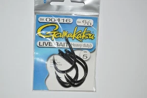 gamakatsu live bait hooks heavy duty size 6/0 forged heavy wire 00416 - Picture 1 of 2