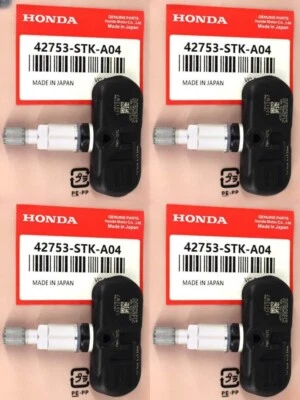 4PCS Genuine 42753STKA04 TPMS TIRE PRESSURE SENSOR OEM PMV-107G For Acura Honda Foto 1 de 4