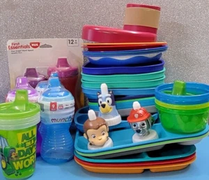 Lote de 35 platos y tazas cuencos bebé + piezas - Imagen 1 de 3