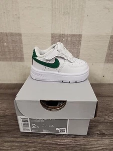 Nike Force 1 Low EasyOn Baby/Toddler Shoes White Malachite 2c Green New 🔥 - Picture 1 of 3