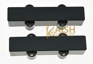 Par de cubiertas negras selladas para pastilla de bajo cuello/puente para bajo J de jazz de 4 cuerdas - Imagen 1 de 3