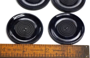 Vintage Dark Blue Buttons 1.5 in Round Sewing 4 Coat 2 Hole Decorative Notions - Picture 1 of 5