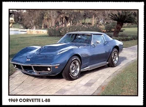 1969 Corvette L-88 4 x 5.5 Inch RGA Car Collectors Card c1989 - Bild 1 von 2