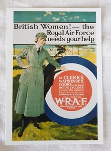 1918 Women's Royal Air Force Recruiting Poster Reproduction Photo Postcard - Picture 1 of 2