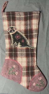 New CHRISTMAS TREE STOCKING Felicity April Cornell Bow Wow Dog Wool - Picture 1 of 4