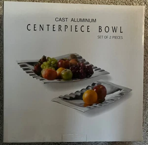 Cast Aluminum 2 Piece Centerpiece Bowl ~ NIB - Picture 1 of 4