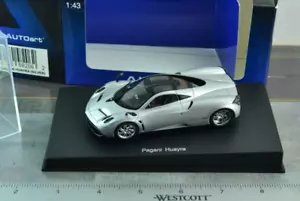 AUTOART 58206 Pagani Huayra Super Car Silver Diecast 1/43 Scale - Picture 1 of 3