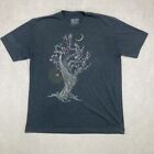 Curbside Clothing Co. T Shirt Mens XL Gray Tree Owls Graphic Tee
