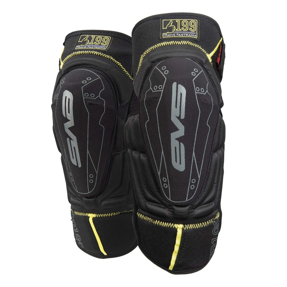 EVS TP199 Knee Guards Black/Hi-Viz Pair Youth - Image 1 of 4