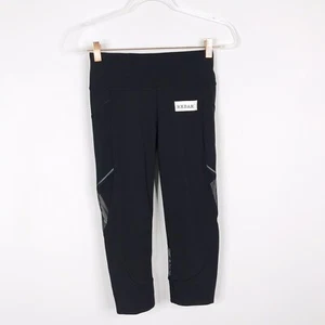 Lululemon Womens Size 4 Black Home Stretch Crop Leggings Full On Luxtreme Mesh - Bild 1 von 10