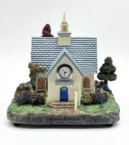 Thomas Kinkade Forest Chapel  Hand Painted Sculpture Church With Working Lights  - Picture 1 of 7