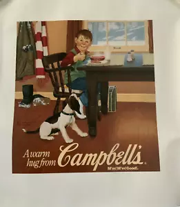 VTG Campbell's Soup Posters Lot of 3 Robert Gunn "A Warm Hug from Campbell's" - Picture 1 of 3