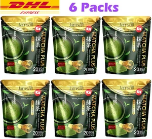 6 X Jamsai Matcha Plus Green Tea Powder Drink 20 Sachets - Picture 1 of 7
