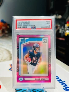 PSA 9 2024 Donruss Rated Rookie Rome Odunze #309 Optic Preview Pink Prizm RC - Picture 1 of 2