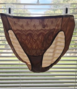 Panty Bali vintage seconda pelle raso fiamma floreale davanti 2x nudo 8543 taglio alto - Foto 1 di 6