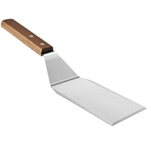 Stainless Steel Spatula, Grill Spatula with Wooden Handle, Stainless Steel Me... - Picture 1 of 7
