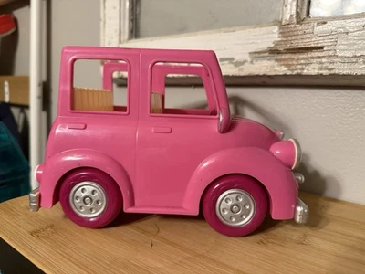 Battat Lil Woodzeez Happy Camper Calico Critters Jeep Car Pink - Image 1 of 4