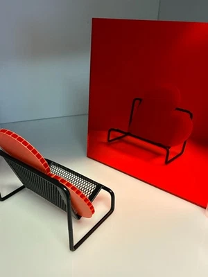 Hoja de plástico acrílico plexiglás - 1/8" de grosor - espejo rojo #1400 - 24"x24" Foto 1 de 4