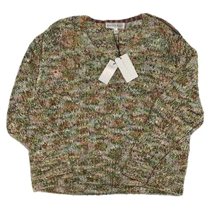 Maglione Chelsea & Theodore maglia marmorizzata piccolo donna multicolore scollo a V pullover - Foto 1 di 11