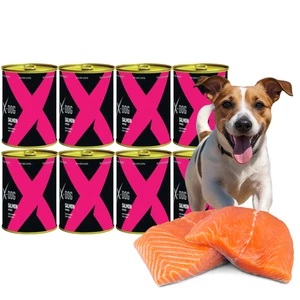 Nassfutter Hund 8x 800g Lach in Stücken Getreidefrei Hundefutter X-DOG - Bild 1 von 16