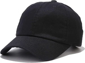 Baseball Cap Golf Dad Hat Original Low Profile Cotton Men Women Adjustable Black - Picture 1 of 7