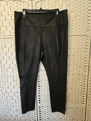 Mujer Athleta Delancey Brillo Apretado Negro Brillo Bolsillos Traseros Talla 2X Foto 1 de 4