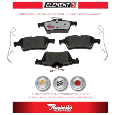 For 2009 Jaguar XF Brake Pads Rear Replacement Raybestos Element3 Pro Grade New - Image 1 of 3