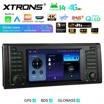 Für BMW E39 M5 Autoradio Android 14 8G+256GB 7" 4K DTS HDMI DSP HiFi GPS Navi - Bild 1 von 4