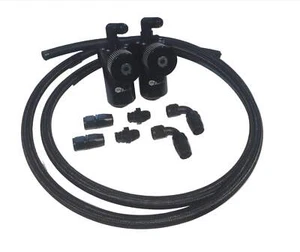 Mustang Coyote 5.0 Dual Billet Oil / Air Separator Catch Can Kit - Picture 1 of 4