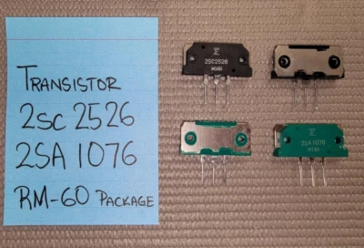 Transistores OEM/Auténticos 2SC2526 y 2SA1076, EMPAREJADOS + AISLANTES DE MICA gratis Foto 1 de 4