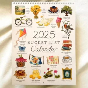 2025 HOT AU Bucket List Calendar 12 Months Wall Schedule Planner With To-do List - Picture 1 of 11