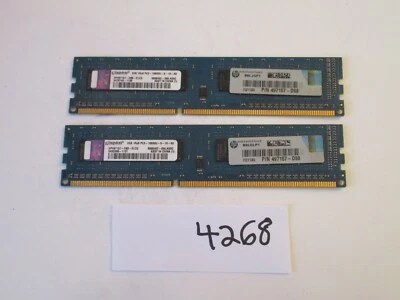 Kingston 2x2Gb=4Gb PC3-10600 1333Mhz DDR3 Desktop Memory RAM (4268) - Image 1 of 2