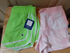 Champion (TWO) Pair Girls Athletic Shorts Size XL NEW WITH TAGS - Picture 1 of 5