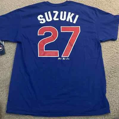 Camisa de algodón azul para hombre MLB Suzuki 27 talla S genuina Chicago Cubs nueva con etiquetas Foto 1 de 4