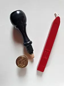 Siegelstempel mit 2 Initialen Buchstaben Stempel Briefsiegel Petschaft ø 2 cm - Bild 1 von 13