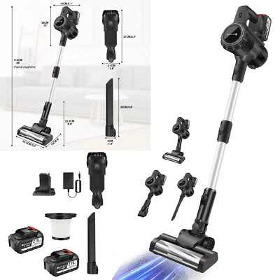 6-in-1 6000W Akku Staubsauger Hoover Upright Kabelloser Handstaubsauger 30000Pa - Bild 1 von 4