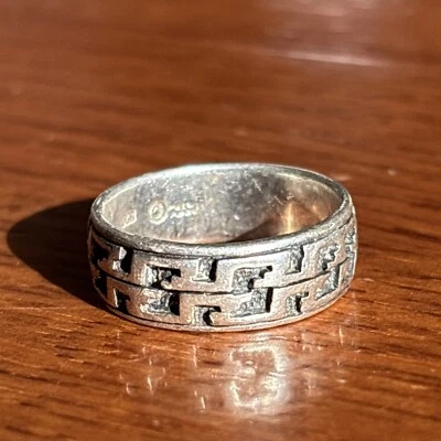 Кольцо с узором из чистого стерлингового серебра 925 пробы PETER STONE PSCL РАЗМЕР 9 - Изображение 1 из 4