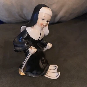 NAPCO Vintage Nun Figurine Skis Skiing - Picture 1 of 5