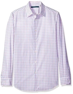 Nueva Camisa Para Hombres Perry Ellis Calce Regular Blanca Descolorida Cuadro Botón Frontal S - Imagen 1 de 1