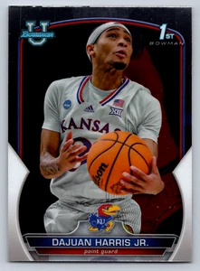 2022-23 1st Bowman Chrome U #90 Dajuan Harris Jr. Kansas Basketball Card - Picture 1 of 2