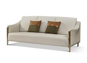 Sofa 3-seater Polyester Premium Quality Living Room Furniture Wooden Frame Grey